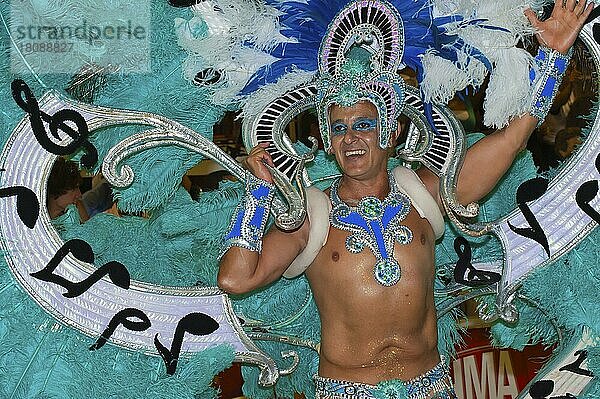 Tänzer  Gualeguaychu Karneval  Gualeguaychu  Provinz Entre Rios  Argentinien  Südamerika