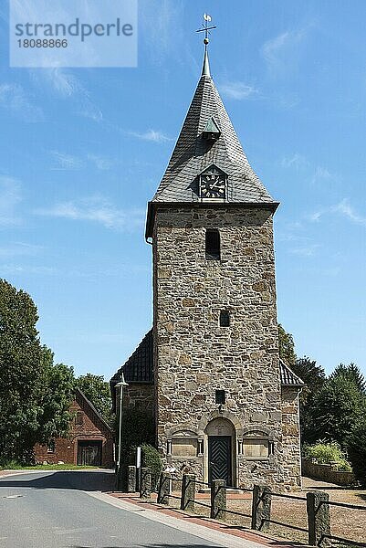 Kirche  Schlüsselburg an der Weser  Petershagen  Minden-Lübbecke  Ostwestfalen-Lippe  Nordrhein-Westfalen  Deutschland  Europa