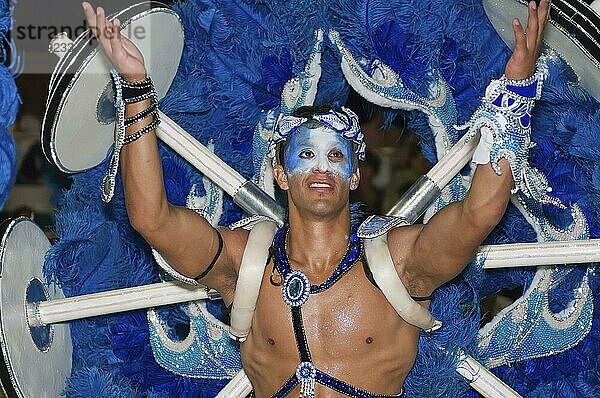 Tänzer  Gualeguaychu Karneval  Gualeguaychu  Provinz Entre Rios  Argentinien  Südamerika