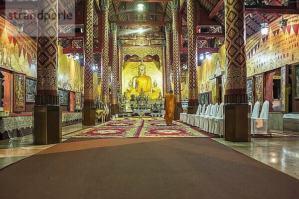 Wat Srisupahn-Tempel  Innenraum  Chiang Mai  Thailand  Asien