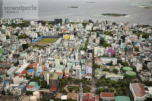 Blick auf Male  Hauptstadt  Nord-Male-Atoll  Malediven  Asien