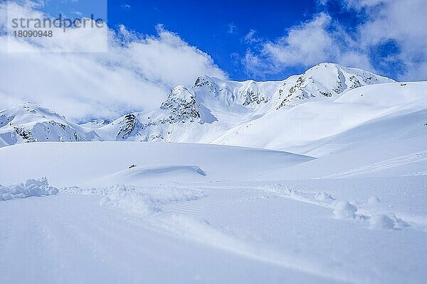 Schneebedeckte Berge  Französische Alpen