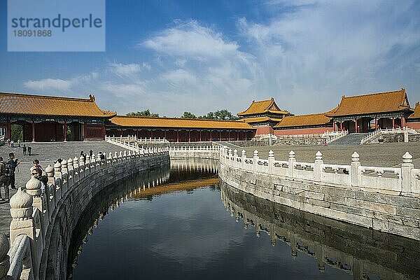 Kanal im Kaiserpalast  Verbotene Stadt  Peking  China  Asien