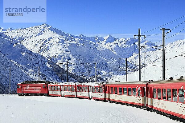 Matterhorn-Gotthard-Bahn  Andermatt  Uri  Schweiz  Europa