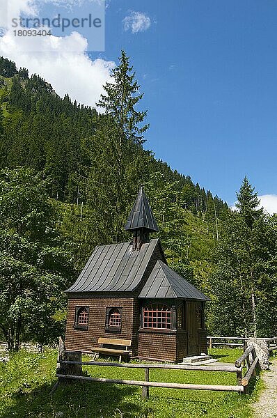 Kapelle im Hintersteintal  Bad Hindelang  Allgäu  Bayern  Deutschland  Europa