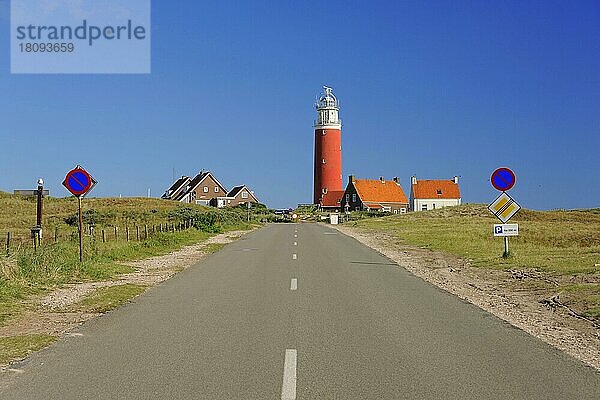 Leuchtturm  De Cocksdorp  Insel Texel  Nordholland  Niederlande  Europa