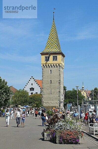 Mangturm in Lindau  Bodensee  Allgäu  Bayern  Deutschland  Europa