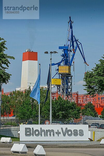 Eingang  Schiffswerft Blohm + Voss  Hermann-Blohm-Strasse  Steinwerder  Hamburg  Deutschland  Europa