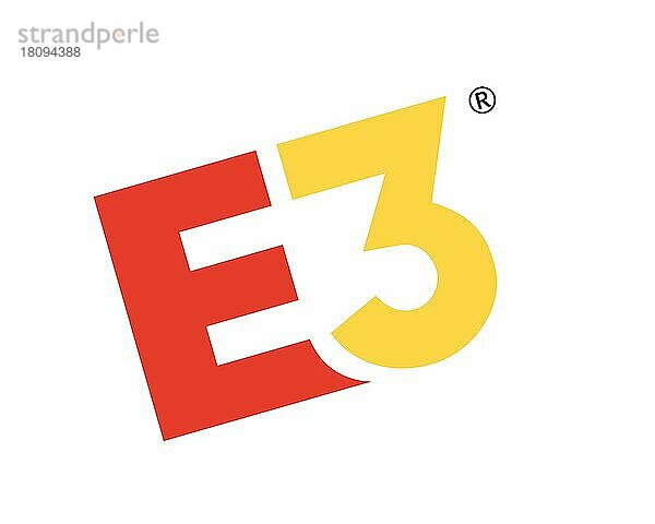 Electronic Entertainment Expo  gedrehtes Logo  Weißer Hintergrund