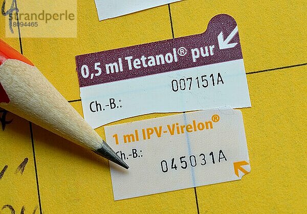 Impfbuch  Tetanol  Virelon