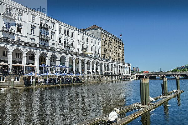 Alsterarkaden  Kleine Alster  Hamburg  Deutschland  Europa