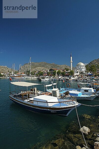 Fischerhafen von Bozburun bei Marmaris  türkische Ägäis  Ägäis  Türkei  Asien