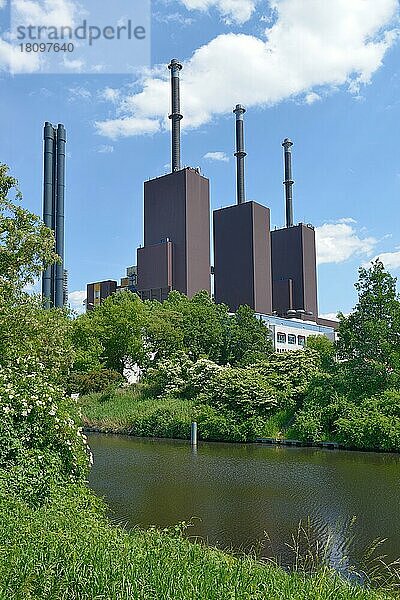 Heizkraftwerk Lichterfelde  Teltowkanal  Lichterfelde  Berlin  Deutschland  Europa