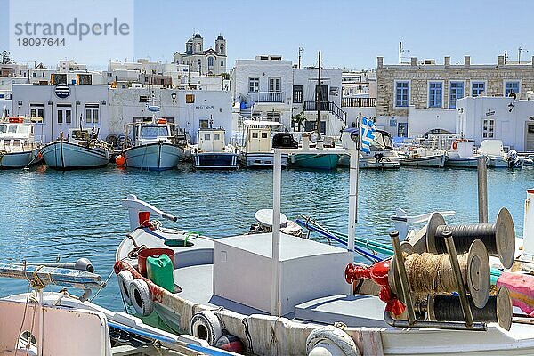 Fischerhafen  Naoussa  Paros  Kykladen  Griechenland  Europa