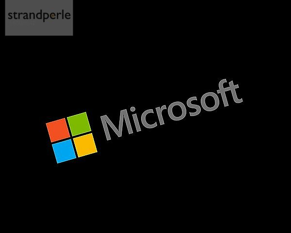 Microsoft Mobile  gedrehtes Logo  Schwarzer Hintergrund