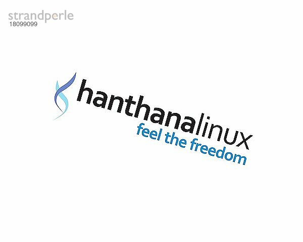 Hanthana Linux operating system  gedrehtes Logo  Weißer Hintergrund B