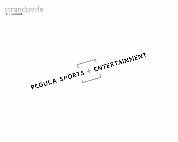 Pegula Sports and Entertainment  gedrehtes Logo  Weißer Hintergrund
