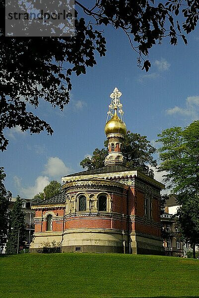 Russisch-orthodoxe Allerheiligenkirche  Allerheiligen-Kirche  Kurpark  Bad Homburg  Hessen  Deutschland  Europa