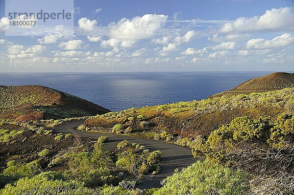 Straße im Südwesten  El Hierro  Kanarische Inseln  Spanien  Europa