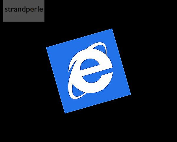Internet Explorer Mobile  gedrehtes Logo  Schwarzer Hintergrund