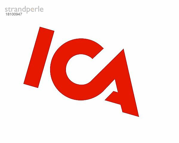ICA Gruppen  gedrehtes Logo  Weißer Hintergrund B