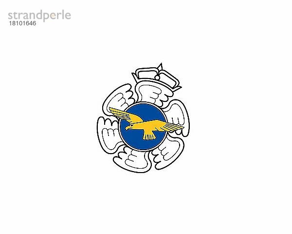 Finnish Air Force  gedrehtes Logo  Weißer Hintergrund B