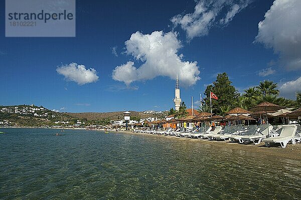 Strand von Bitez bei Bodrum  türkische Ägäis  türkische Ägäis  Türkei  Asien