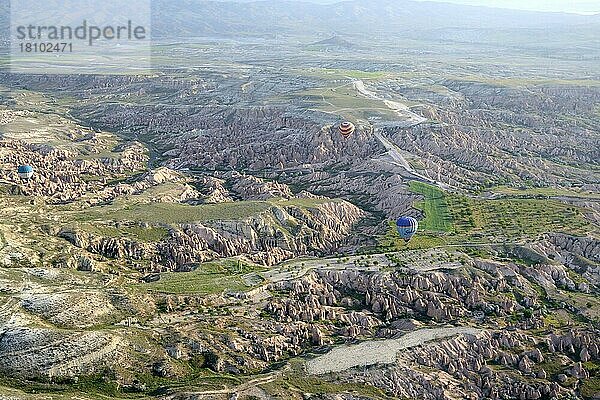 Ballonfahrt  Anatolien  Zentralanatolien  flug  Göreme  Kappadokien  Türkei  Asien