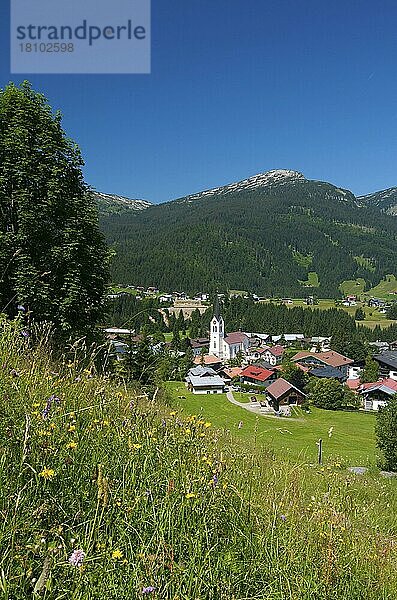 Riezlern  Blick auf Hoher Ifen  Kleinwalsertal  Vorarlberg  Österreich  Europa