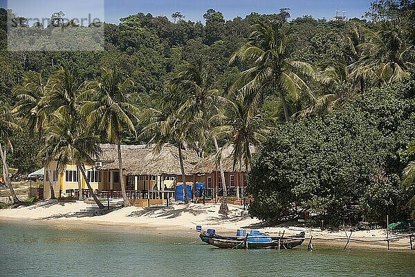 Kleine Resort-Anlage am Strand  Bamboo-Resort  bei Gian Dau  Phu Quoc island  Vietnam  Asien