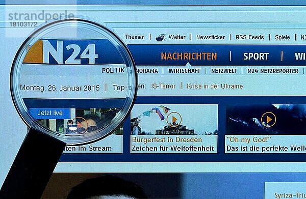 Bildschirm  Internet  Lupe  N24.de