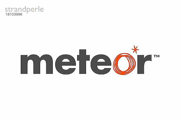 Meteor mobile network  Logo  Weißer Hintergrund