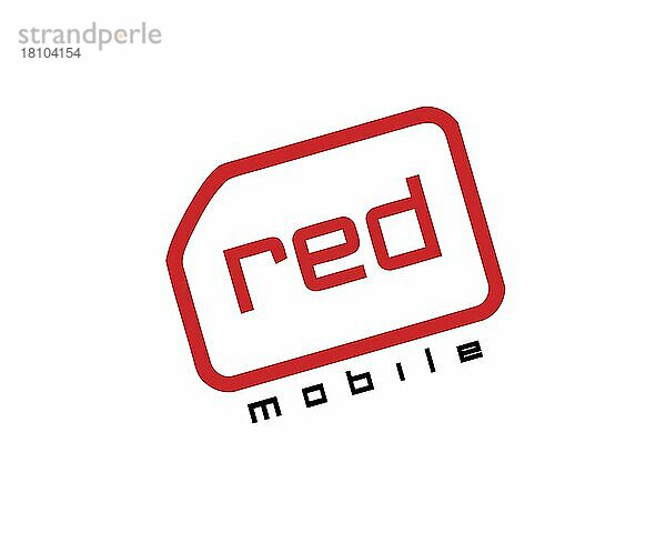 Red Mobile  gedrehtes Logo  Weißer Hintergrund
