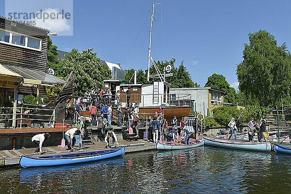 Bootsvermietung Dornheim  Osterbekkanal  Hamburg  Deutschland  Europa