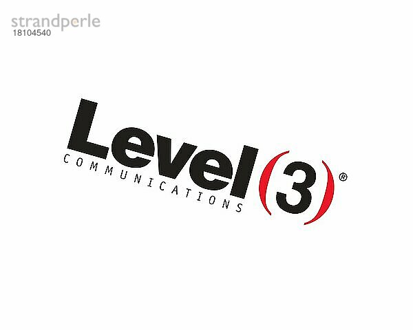 Level 3 Communications  gedrehtes Logo  Weißer Hintergrund B