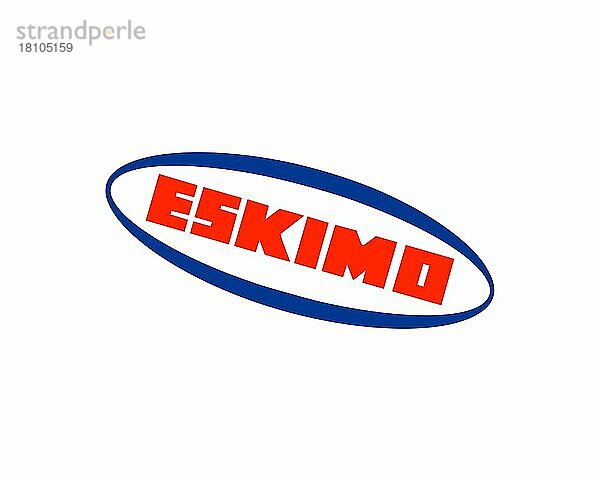 Eskimo ice cream  gedrehtes Logo  Weißer Hintergrund B