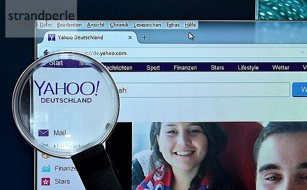 Yahoo  homepage  Bildschirm  Lupe