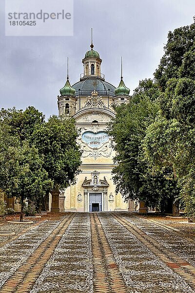 Wallfahrtskirche Santuario Madonna della Costa  San Remo  Italienische Riviera  Provinz Imperia  Ligurien  Sanktuarium  Italien  Europa