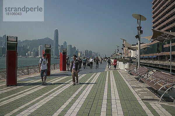 Tsim Sha Tsui Promenade  Kowloon  Hongkong  China  Asien