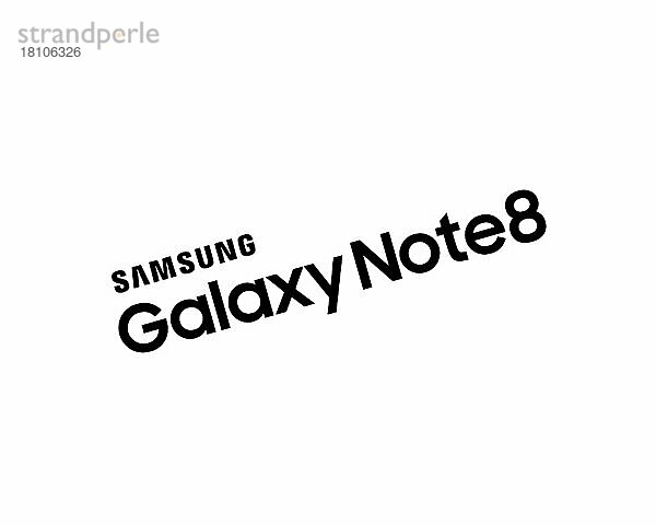 Samsung Galaxy Note 8  gedrehtes Logo  Weißer Hintergrund