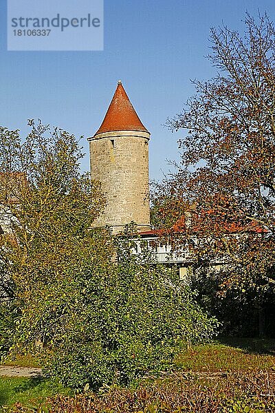 Salwartenturm  Dinkelsbühl  Mittelfranken  Bayern  Deutschland  Europa