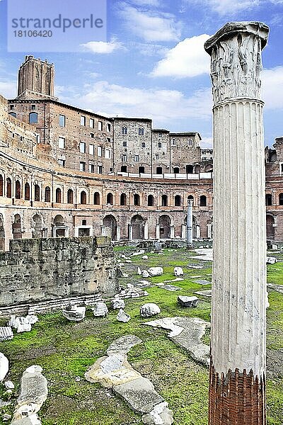 Rom  Lazio  Trajan Forum  Trajanforum  Trajansforum  Mercatus Traiani  Trajansmarkt  Trajansmärkte  Italien  Europa