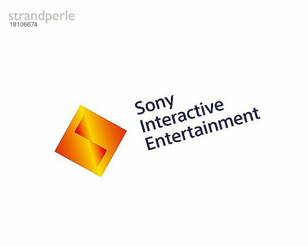 Sony Interactive Entertainment  gedrehtes Logo  Weißer Hintergrund