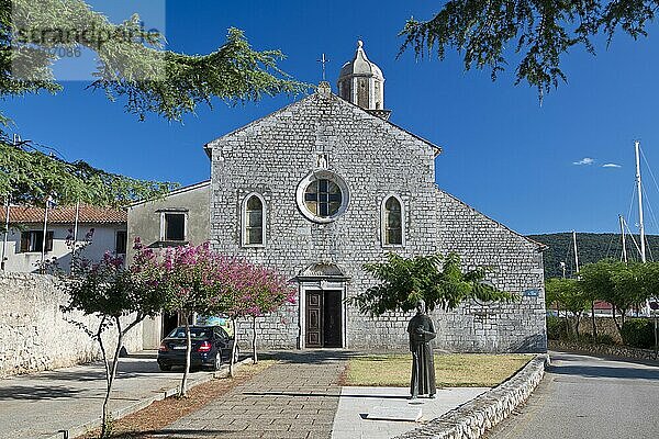14th Jahrhundert Kloster und Kirche von Saint Francis in der Stadt Cres  Insel Cres  Kroatien  Kvarner Bucht  Adria  Kroatien  Europa