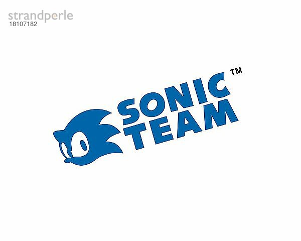 Sonic Team  gedrehtes Logo  Weißer Hintergrund