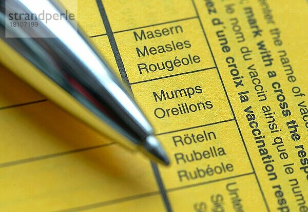 Impfbuch  Masern  Mumps  Röteln