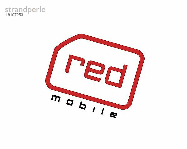 Red Mobile  gedrehtes Logo  Weißer Hintergrund B