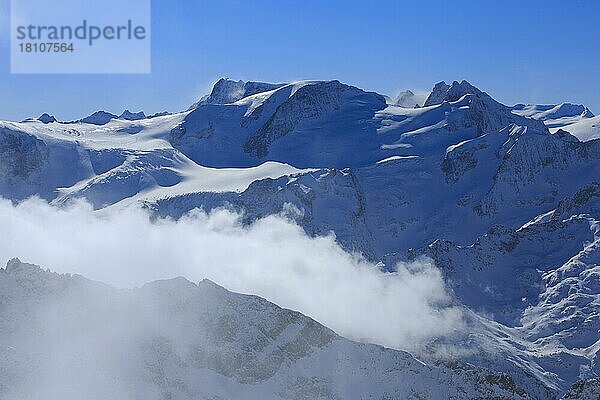 Gwächtenhorn und Tierberge  Blick vom Titlis  Berner Alpen  Schweiz  Europa