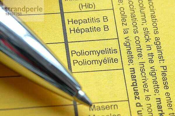 Impfbuch  Polio  Hepatitis