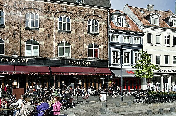 Pflaster-Café  Arhus  Mitteljütland  Dänemark  Jütland  Europa